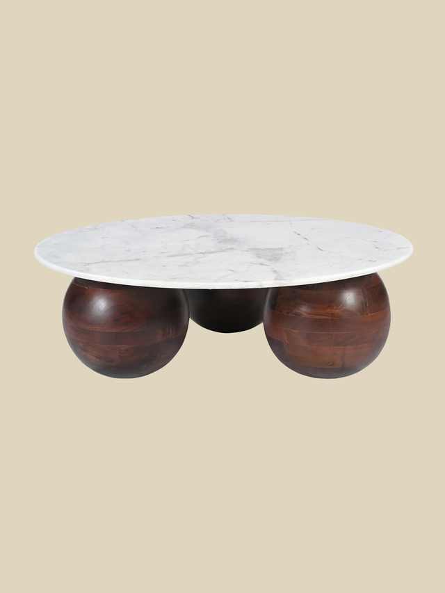 Soraya White Marble Top Coffee Table