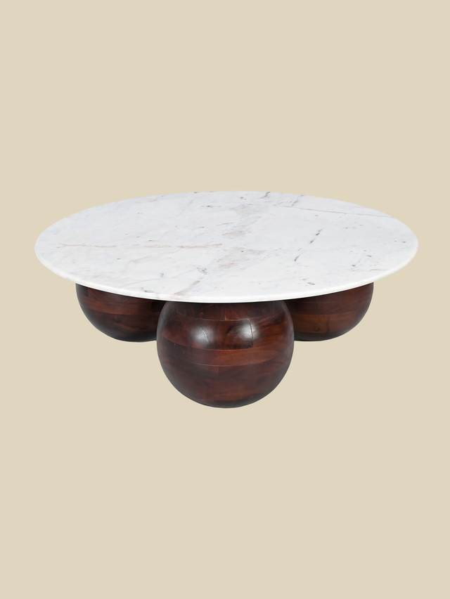 Soraya White Marble Top Coffee Table