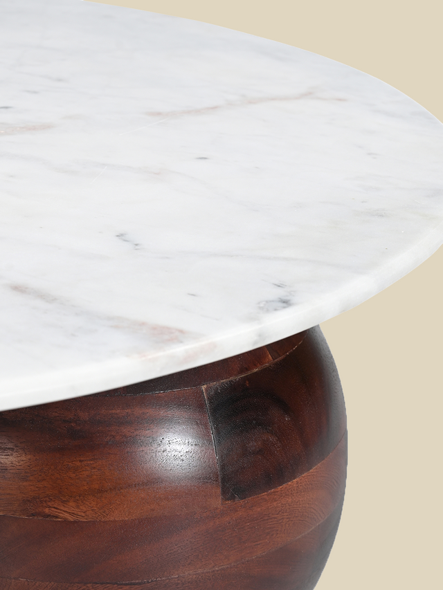 Soraya White Marble Top Coffee Table