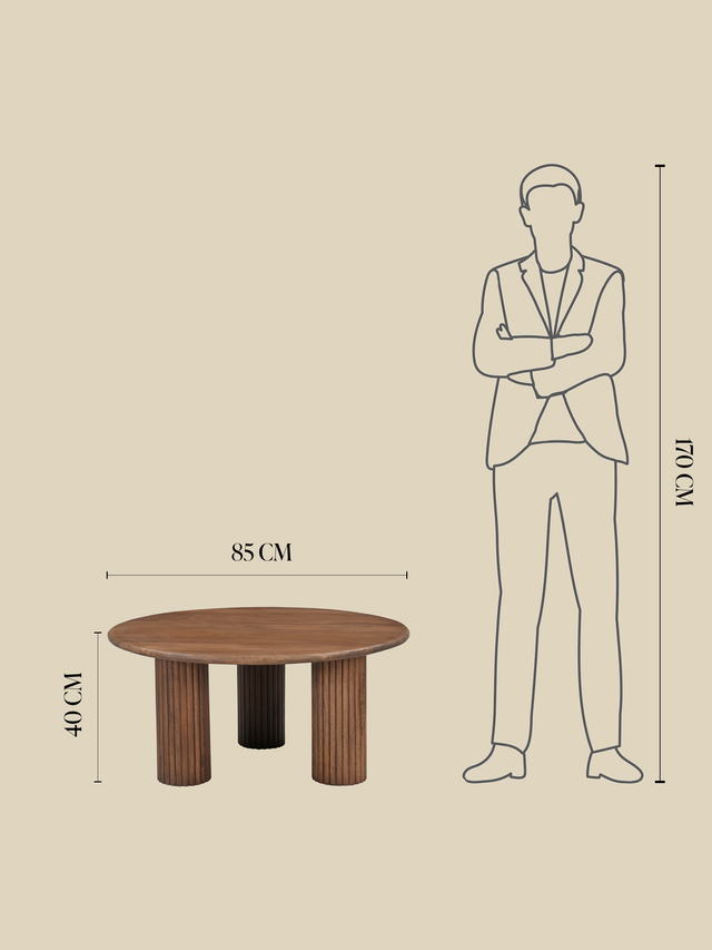 Eldric Fluted Coffee Table