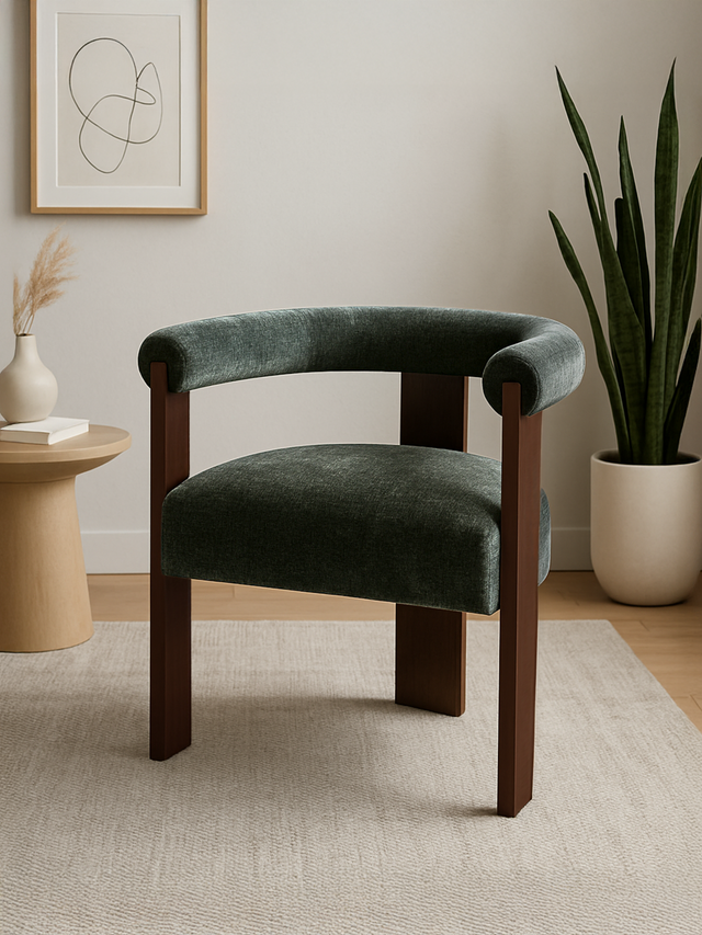 Marlowe Green Upholstered Dining Chair
