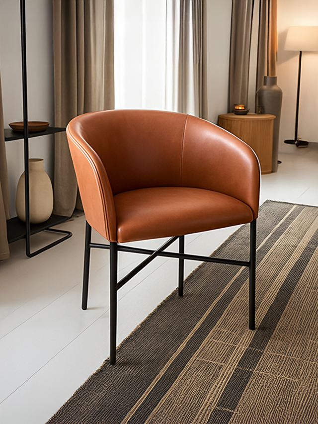 Sutton Brown Upholstered Dining Chair