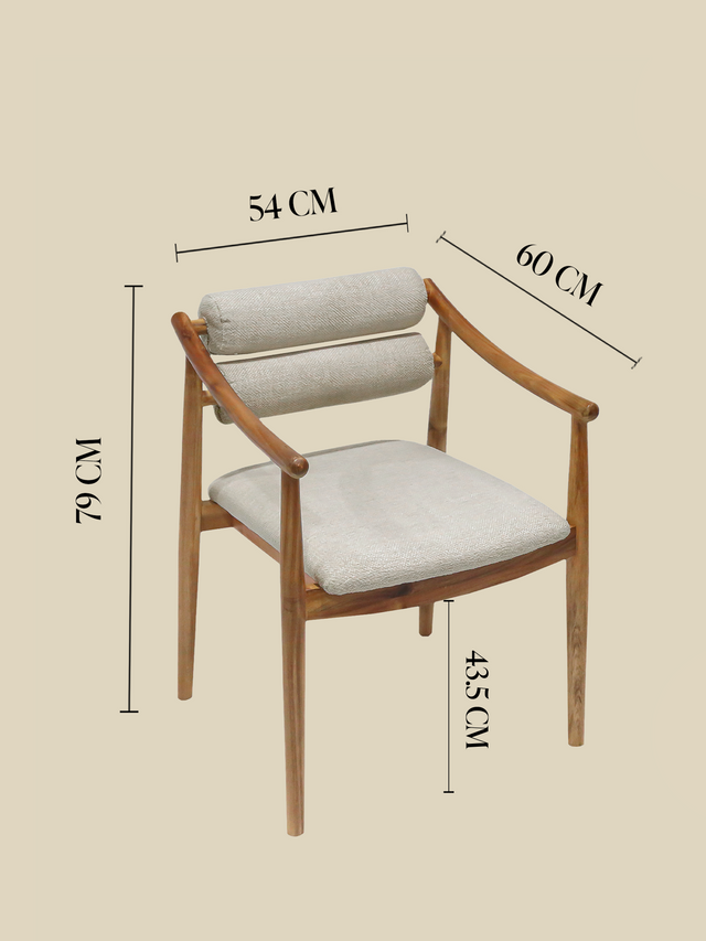 Rowan Cream Upholstered Dining Chair