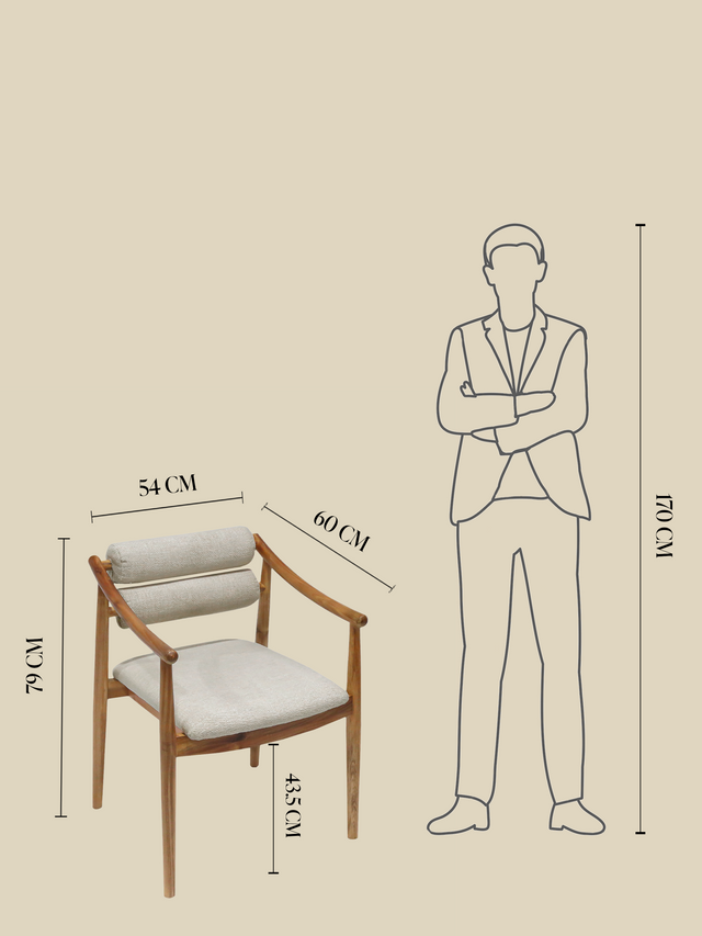 Rowan Cream Upholstered Dining Chair