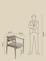 Rowan Grey Upholstered Dining Chair