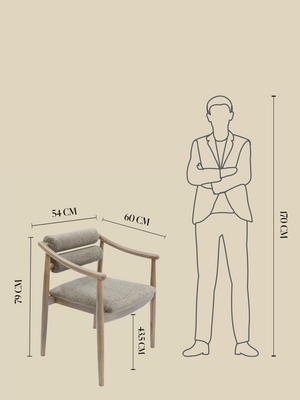 Rowan Grey Upholstered Dining Chair