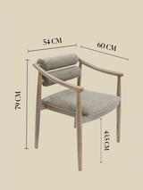 Rowan Grey Upholstered Dining Chair