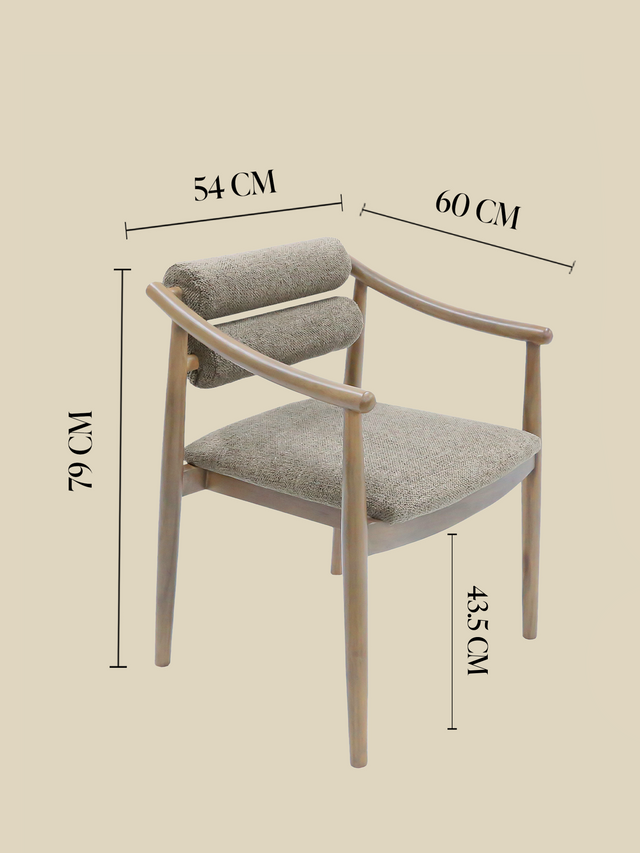 Rowan Brown Upholstered Dining Chair