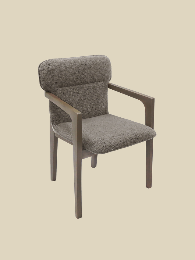 Alder Brown Upholstered Dining Chair