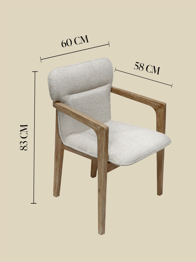 Alder Cream Upholstered Dining Chair