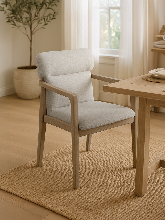Alder Cream Upholstered Dining Chair