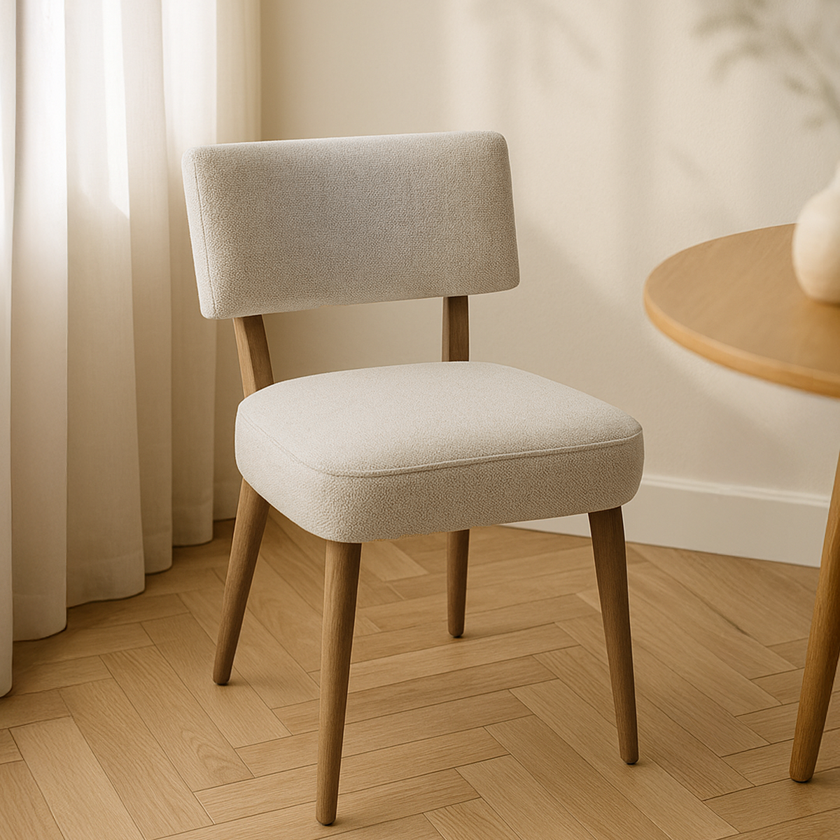 Keaton Cream Upholstered Dining Chair – FABLEROOM
