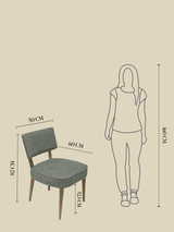 Keaton Green Upholstered Dining Chair