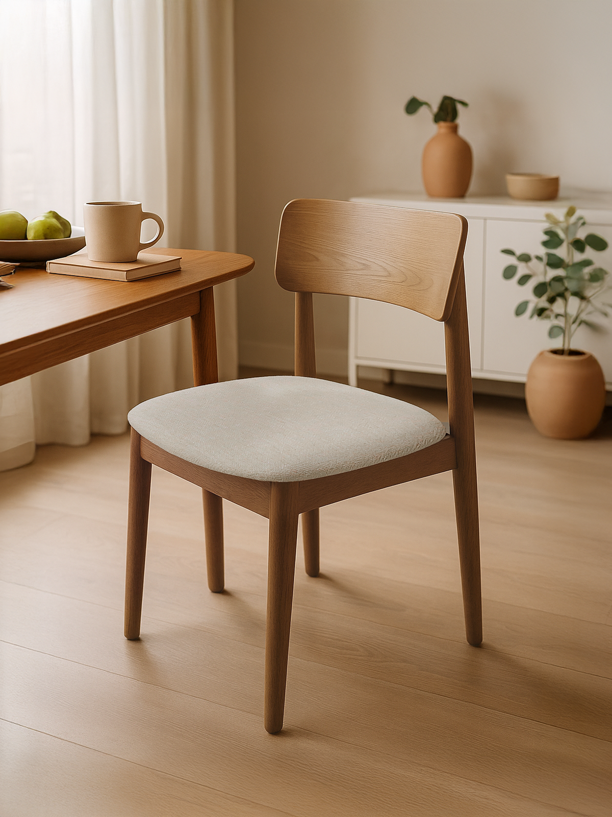Noami Cream Upholstered Dining Chair – FABLEROOM