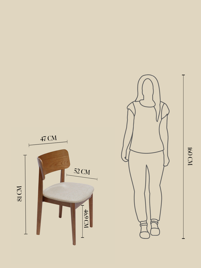 Noami Cream Upholstered Dining Chair