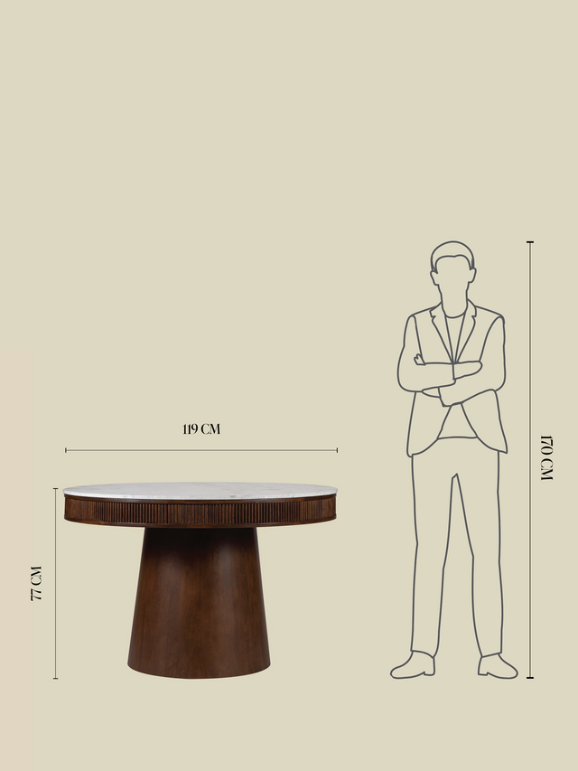 Nate Marble Top Dining Table