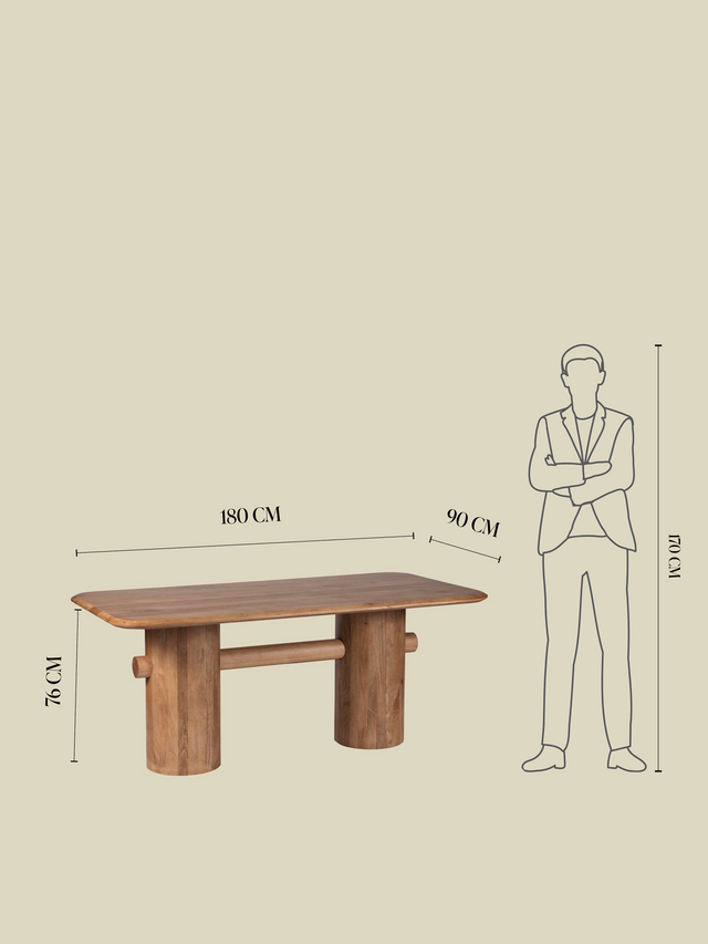 Calder Mango Wood Dining Table