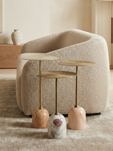 Edie Marble Base Side Tables - Set of 3