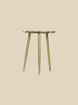 Damon Agate Side Table - Blue & Black