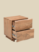 Alder Two Drawer Bedside Table
