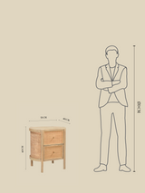 Soren Two Drawer Bedside Table