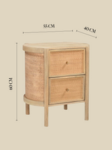 Soren Two Drawer Bedside Table