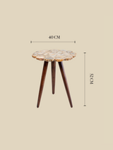 Ben Agate Side Table - Beige