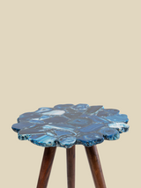 Ben Agate Side Table - Blue