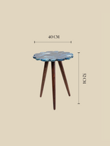 Ben Agate Side Table - Blue