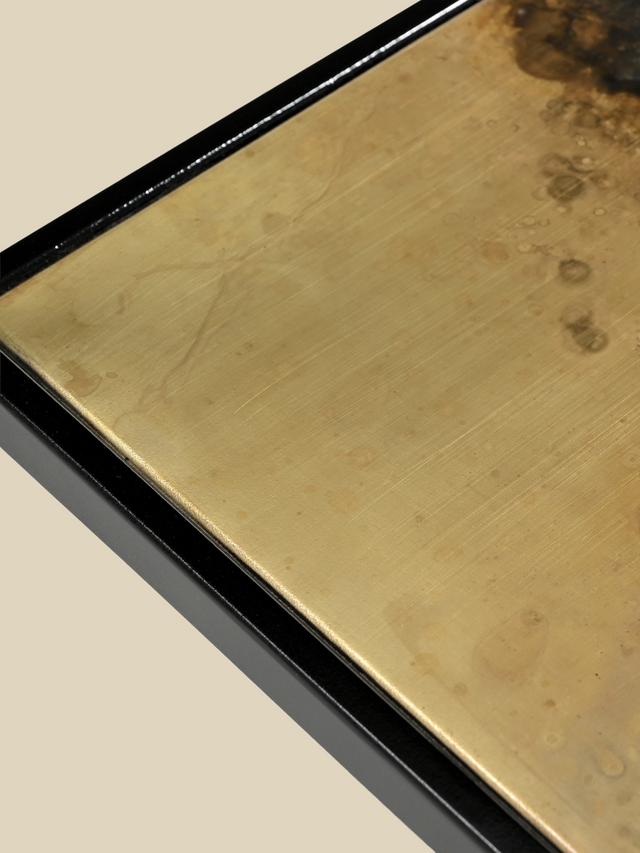 Astra Iron Side Table with Glass Top