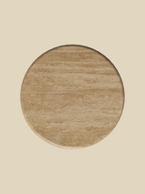 Denis Travertine Top Side Table