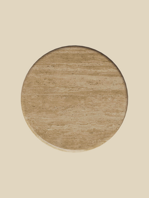 Denis Travertine Top Side Table