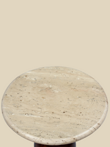 Denis Travertine Top Side Table
