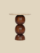 Denis Travertine Top Side Table