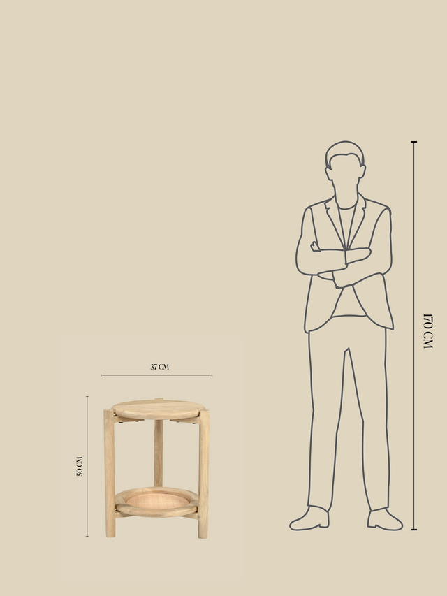 Elora Rattan Side Table