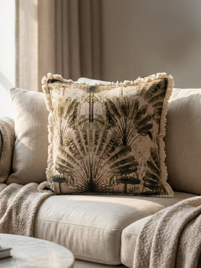 Niamh Tropical Cotton Cushion