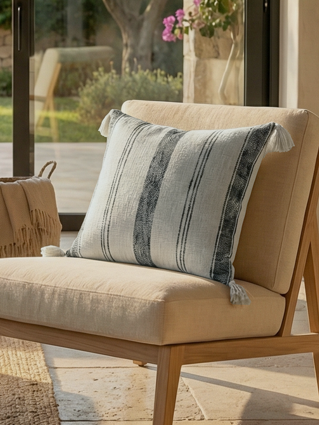Marisol Striped Cotton Cushion