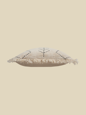Kuro Embroidered Cotton Cushion