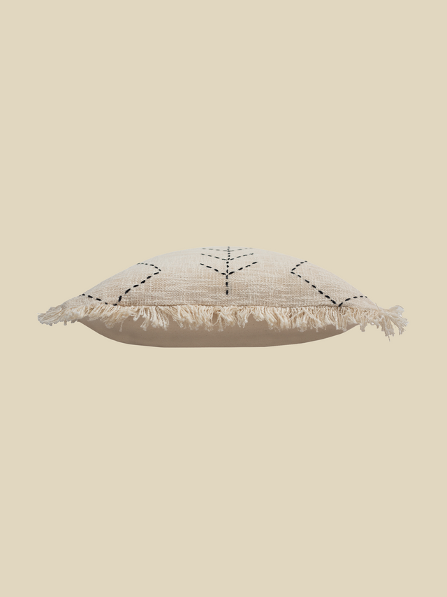Kuro Embroidered Cotton Cushion