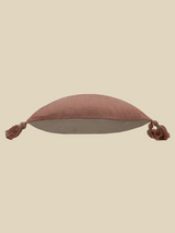 Coral Bliss Chenille & Cotton Cushion