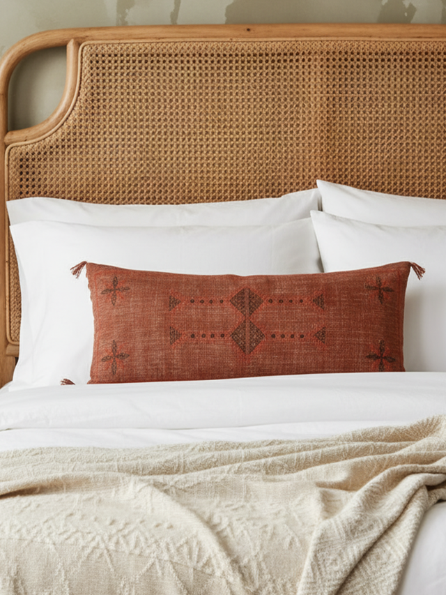 Coral Dream Cotton-Linen Cushion