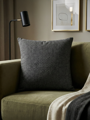 Justine Charcoal Cotton Cushion