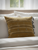 Cyril Yellow Cotton-Linen Cushion