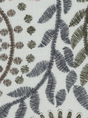Yara Embroidered Cotton Cushion