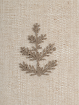Nomad Floral Embroidered Cotton–Linen Cushion - Green