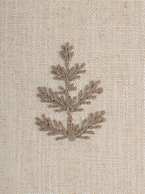 Nomad Floral Embroidered Cotton–Linen Cushion - Green
