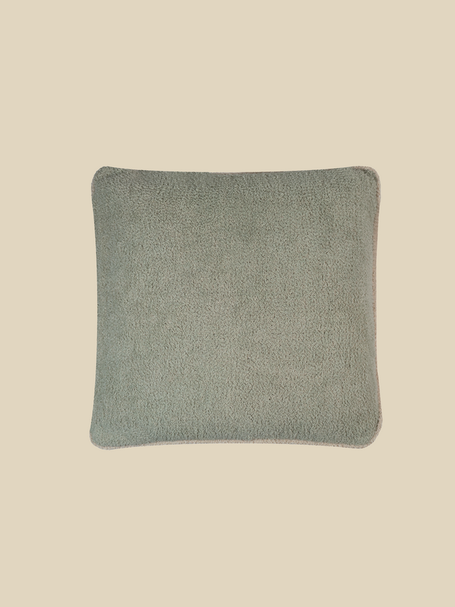 Silvia Green Cotton Boucle Cushion