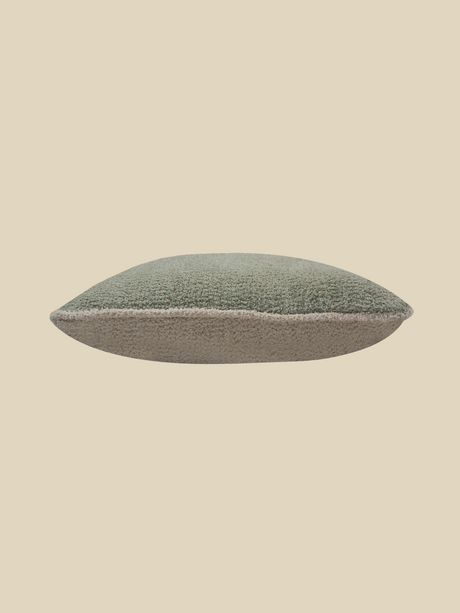 Silvia Green Cotton Boucle Cushion
