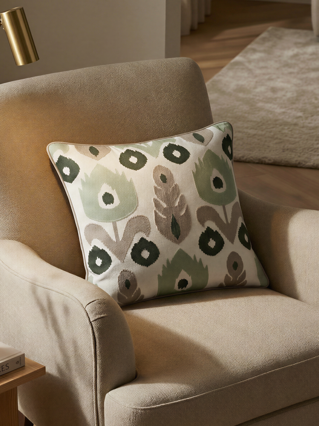 Yana Embroidered Cotton Cushion