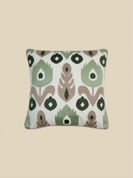 Yana Embroidered Cotton Cushion
